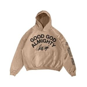 Good God Almighty Tan Graphic Hoodie Mens 2XL Crowder